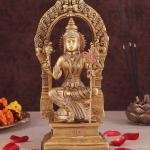 Goddess Rajarajeshwari Lalita Devi Brass Idol | 10" Sacred Art | 2.67kg Divine Masterpiece | Supreme Mother Grace | Jaipurio